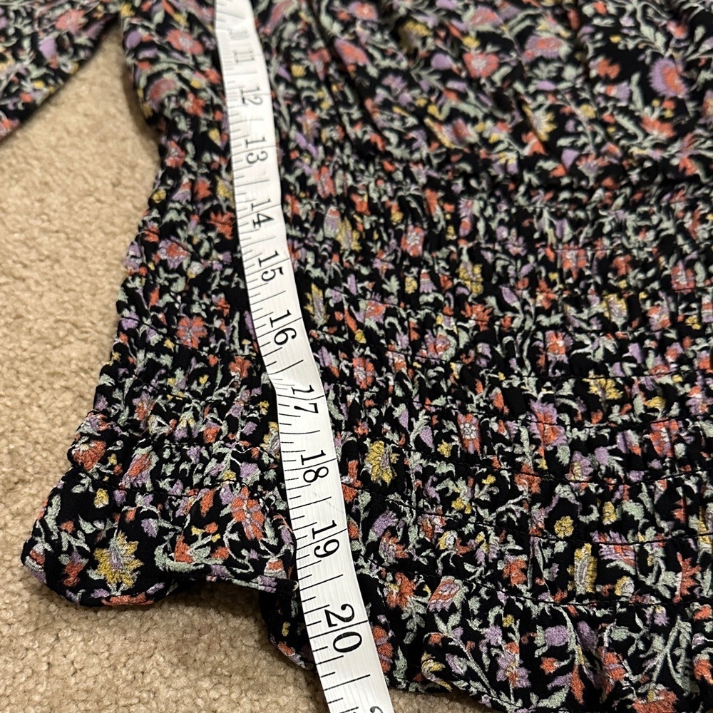 Anthropologie Black and Pink Floral Blouse​​ - Picture 5 of 7